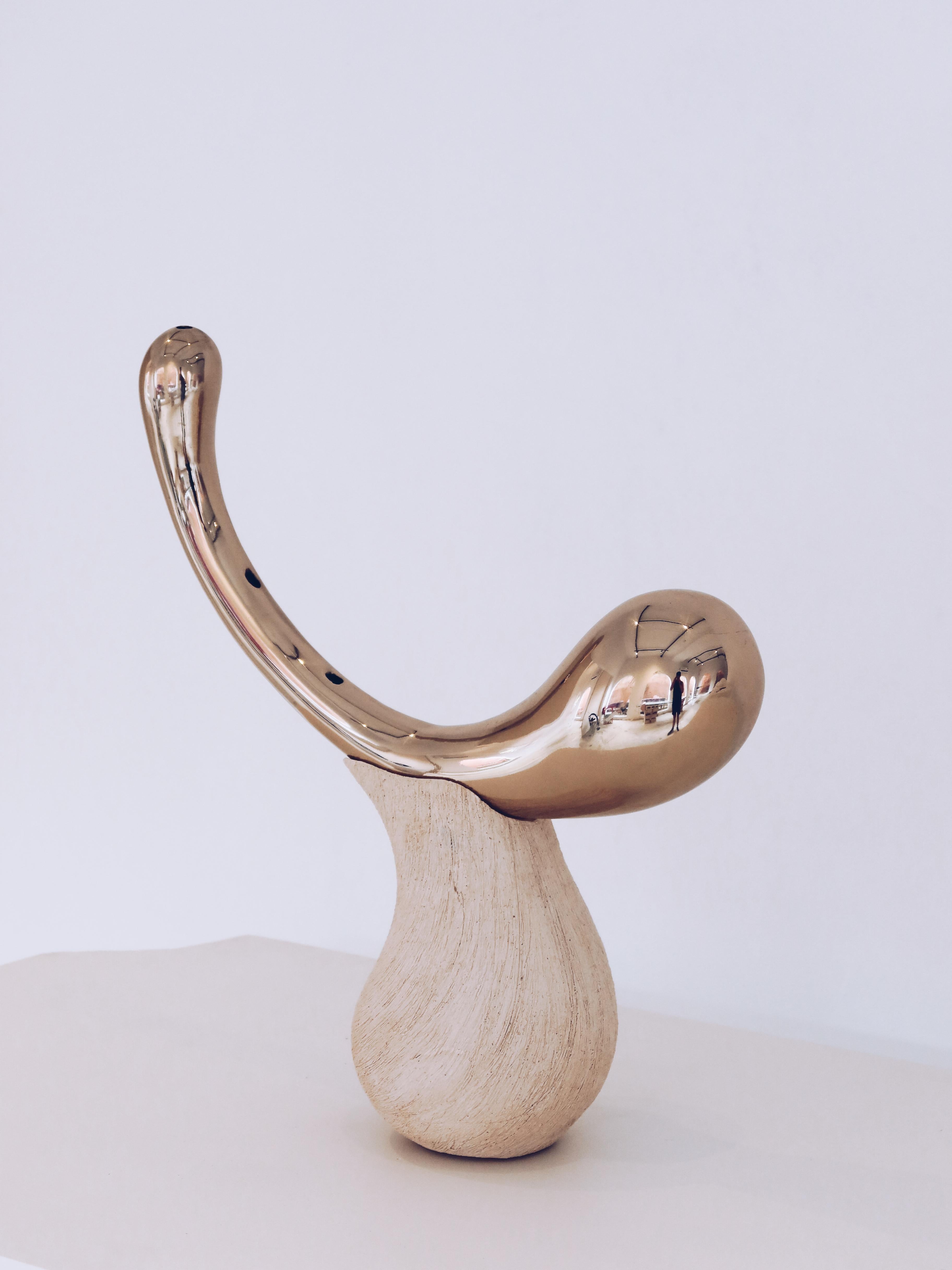 Contemporary Earthy Tide Kandelaber 02 (Bronze) handgefertigt von Jan Ernst  (Handgeschnitzt) im Angebot