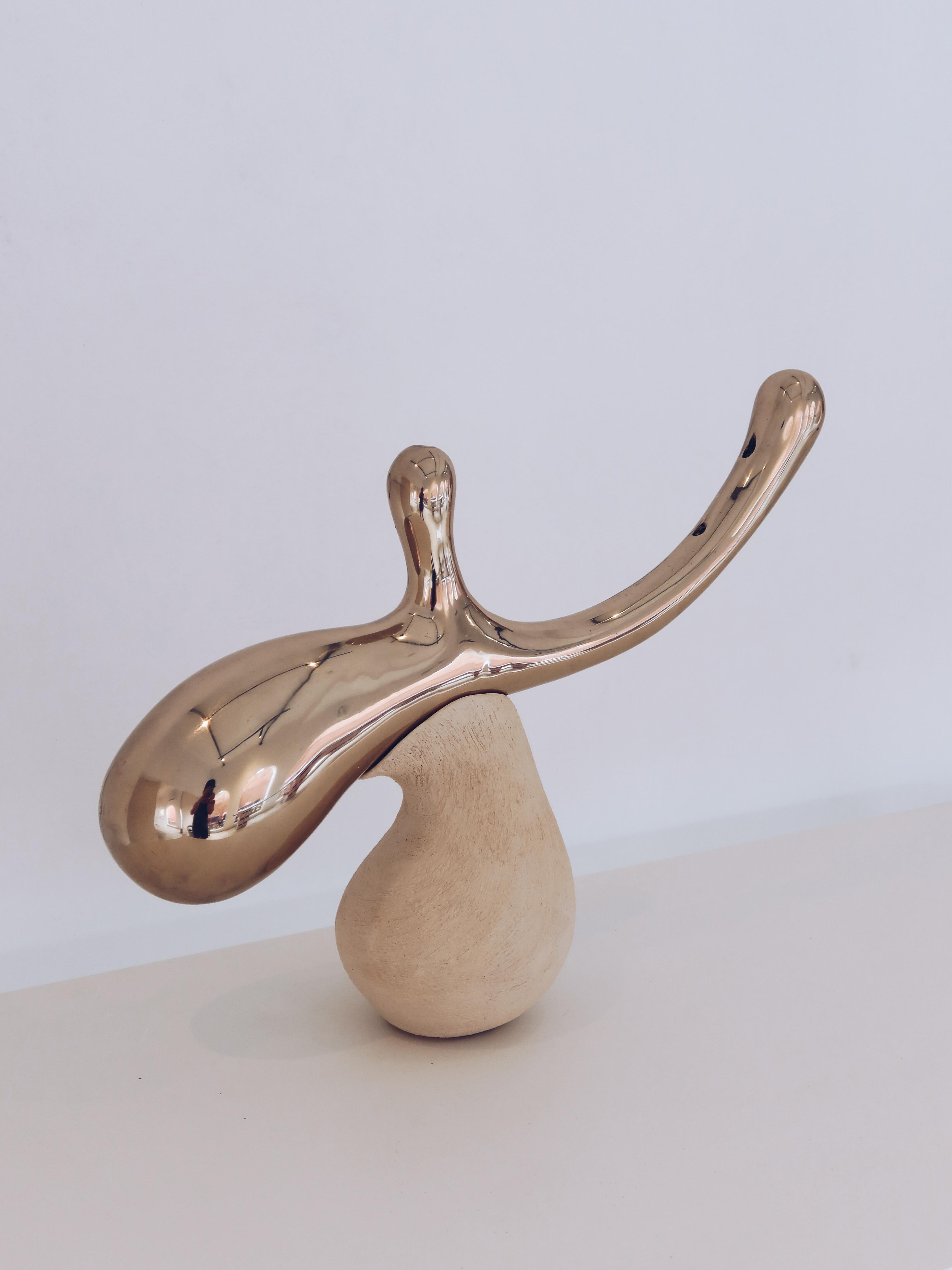 Contemporary Earthy Tide Kandelaber 03 (Bronze) handgefertigt von Jan Ernst  (Handgeschnitzt) im Angebot
