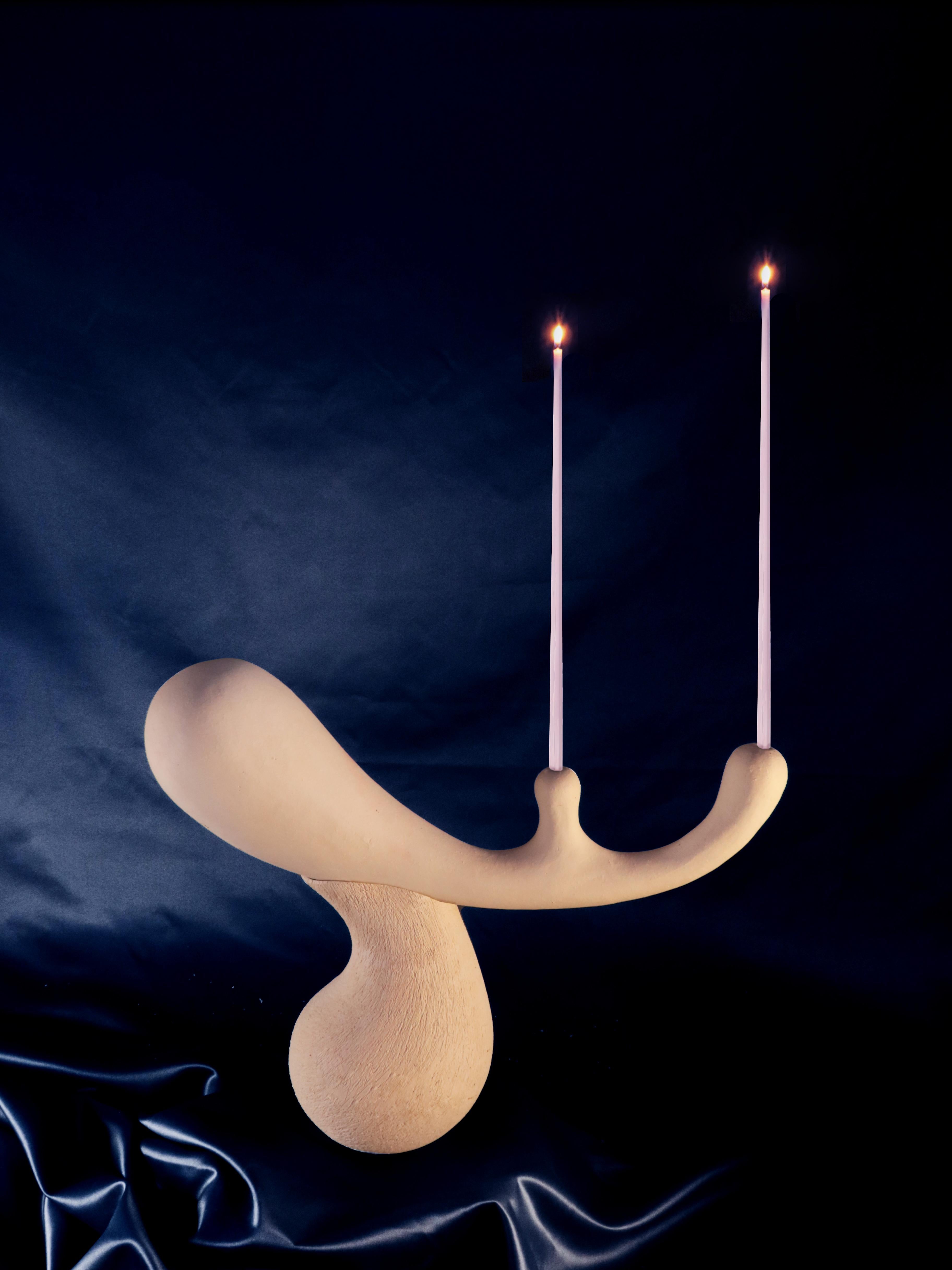 Contemporary Earthy Tide Candelabra 04 handcrafted by Jan Ernst  In New Condition For Sale In 1204, CH