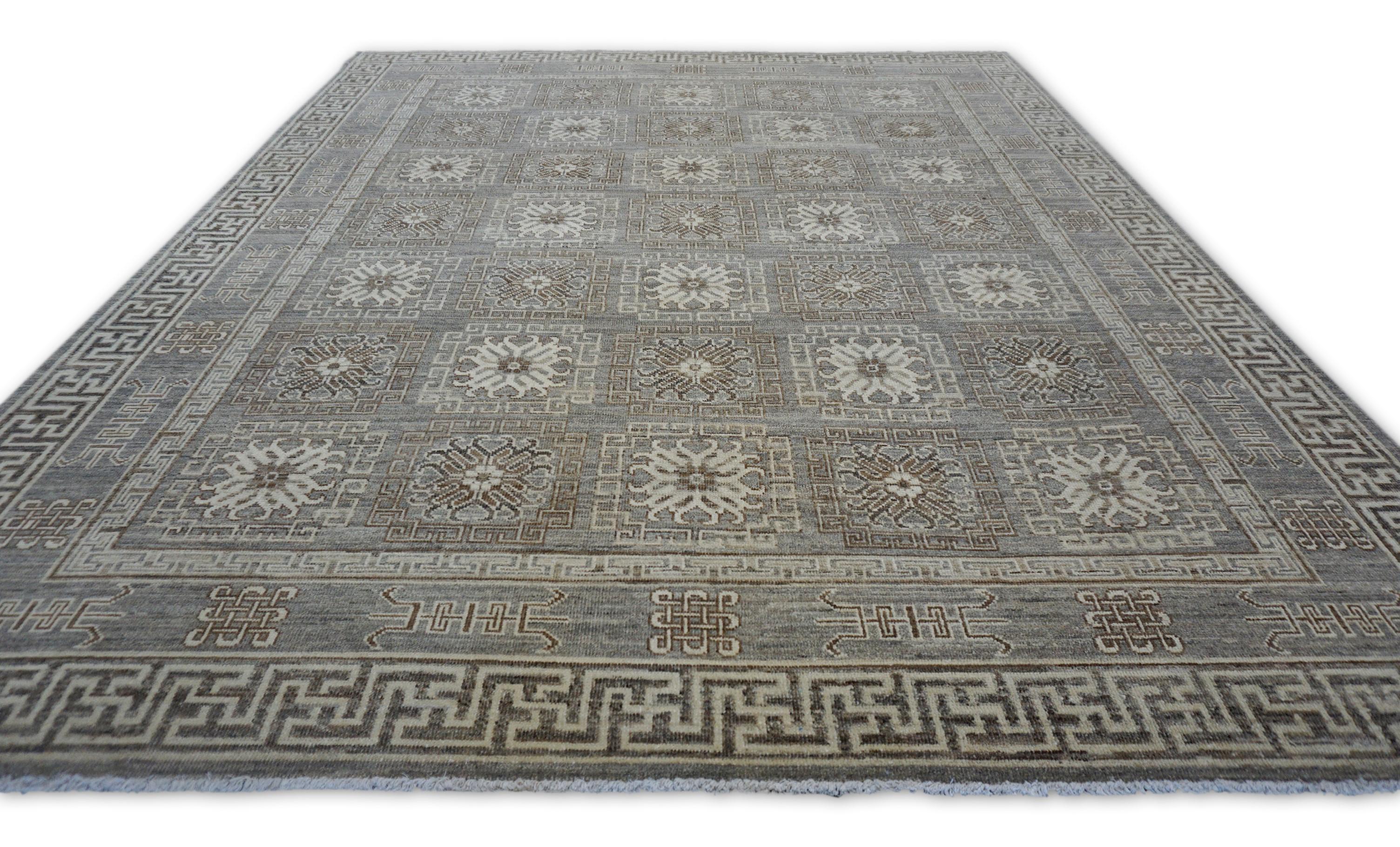 Contemporary Earthy Toned Sultanabad Inspired Wool Rug 8'x10' im Zustand „Neu“ im Angebot in Torrance, CA