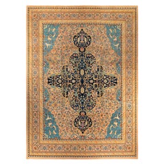 Contemporary Eclectic Hand Knotted Wool Beige Area Rug