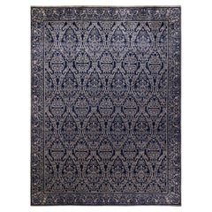 Contemporary Eclectic Hand Knotted Wool Gray Area Rug
