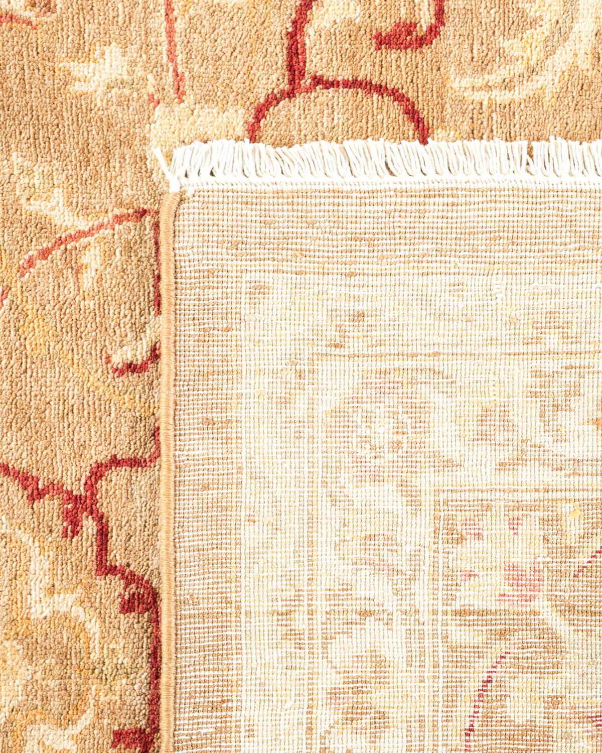 XXIe siècle et contemporain Tapis éclectique contemporain en laine nouée à la main jaune en vente