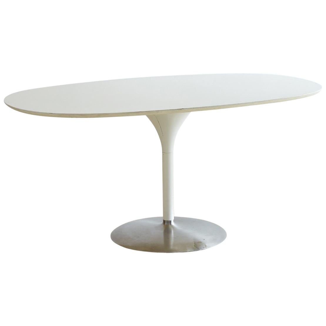 Contemporary Eero Saarinen Style Oval Tulip Table