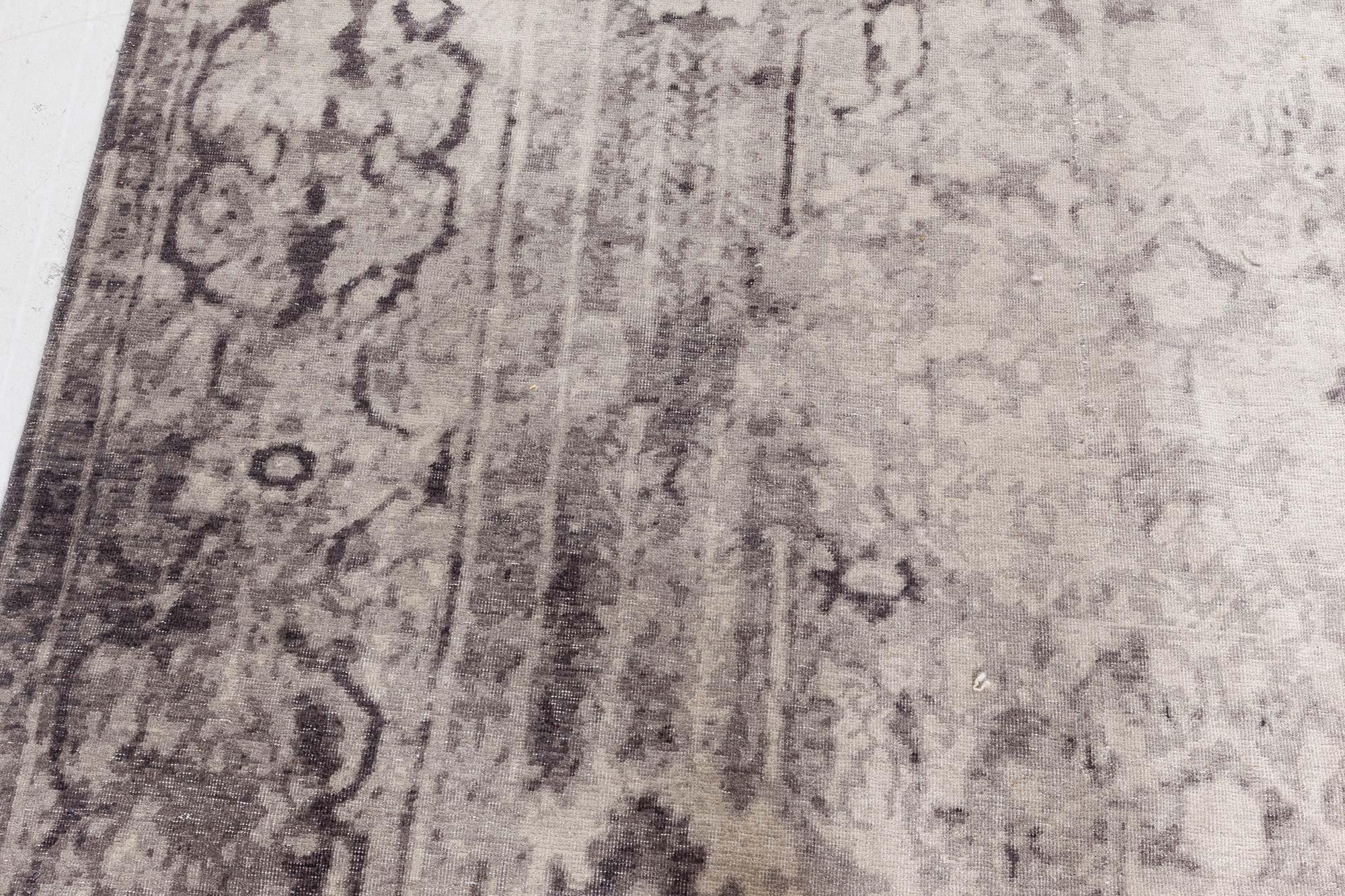 Contemporary Eggplant Beige Handmade Wool Rug by Doris Leslie Blau In New Condition For Sale In New York, NY