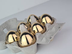 Contemporary "Eggs Carton Gold", All Pieces Numbered, Handmade in Italy