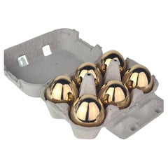 Contemporary "Eggs Carton Gold", All Pieces Numbered, Handmade in Italy