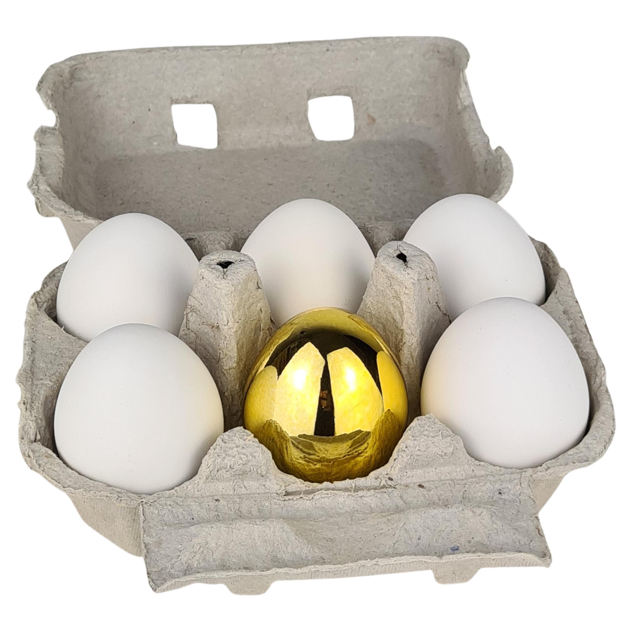 Contemporary "Eggs Carton The Best", All Pieces Numbered, Handmade in Italy For Sale