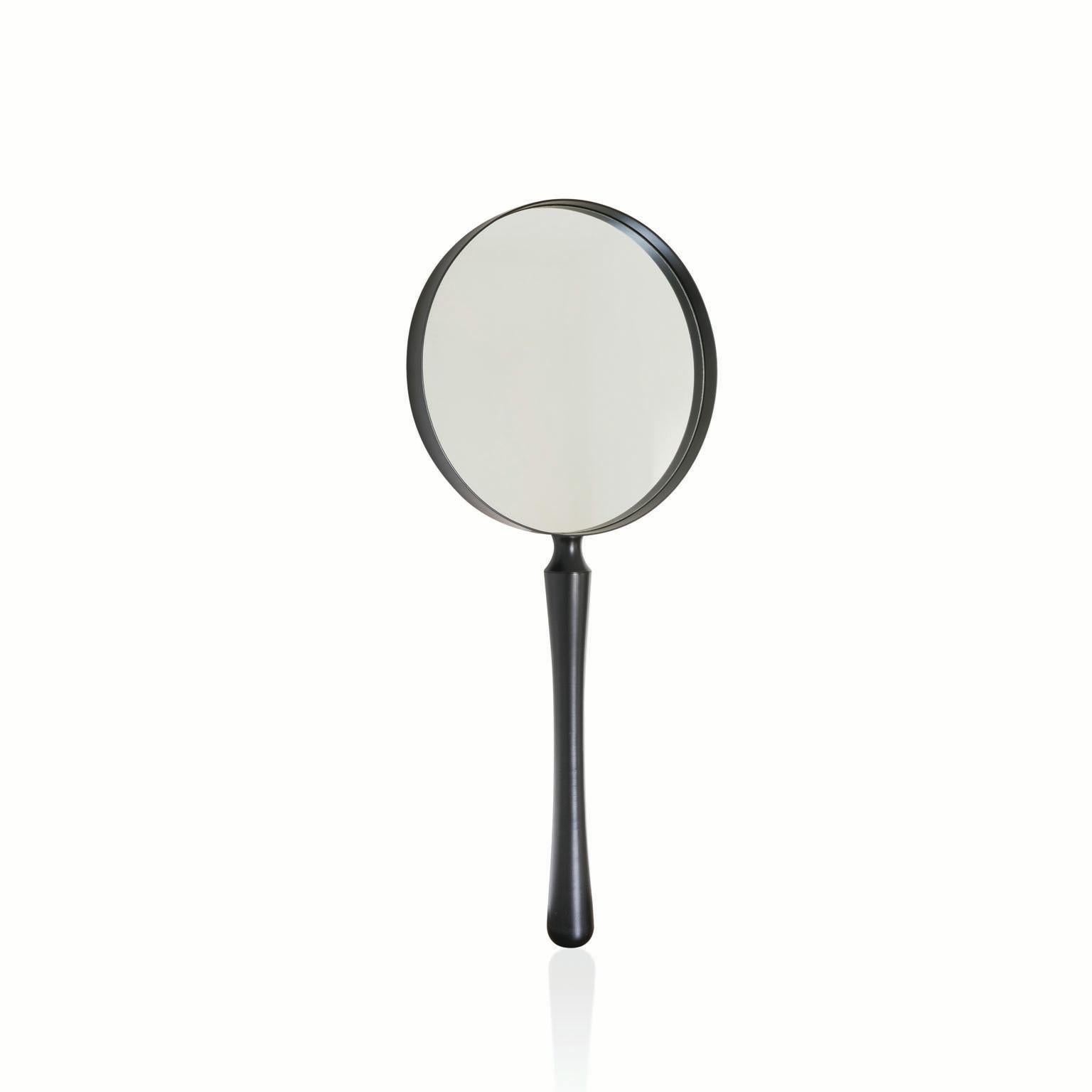 Contemporary Ego Standing Floor or Wall Mounted Mirror with Metal or Wood Base (Moderne) im Angebot