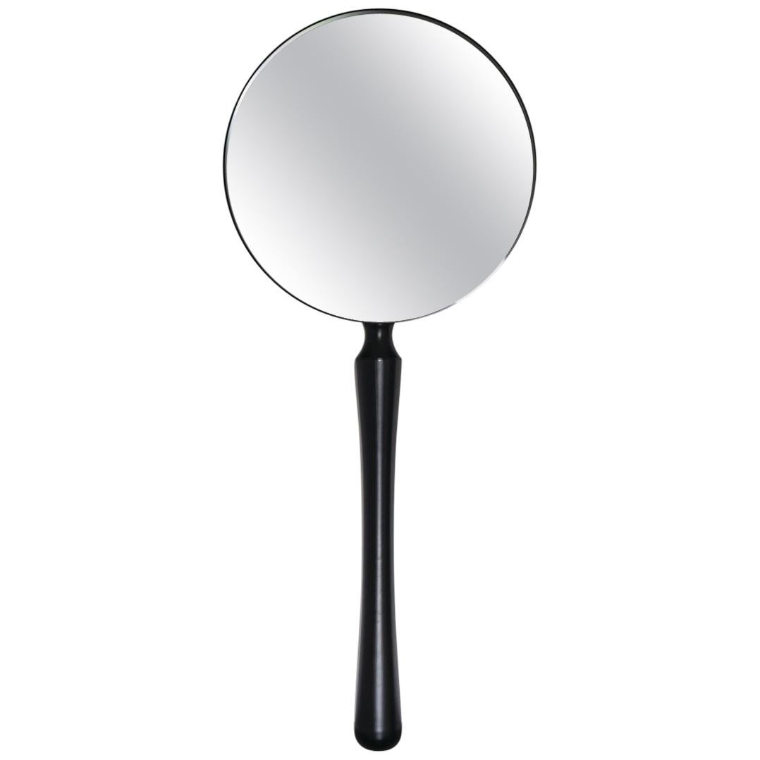 Contemporary Ego Standing Floor or Wall Mounted Mirror with Metal or Wood Base For Sale