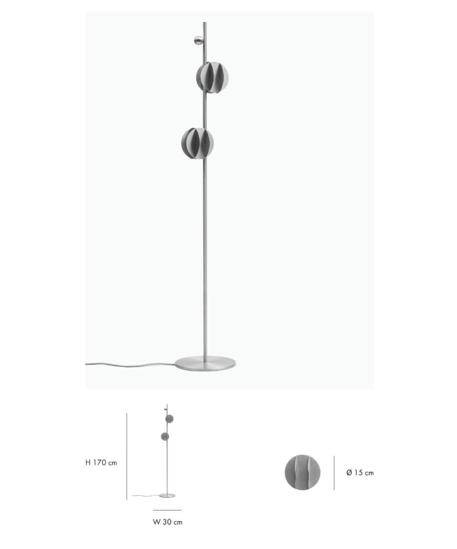 Contemporary El Stehleuchte CS3 von NOOM aus Edelstahl im Angebot 1