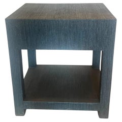Contemporary Elegant Nightstand End Table in Linen by Serena & Lily