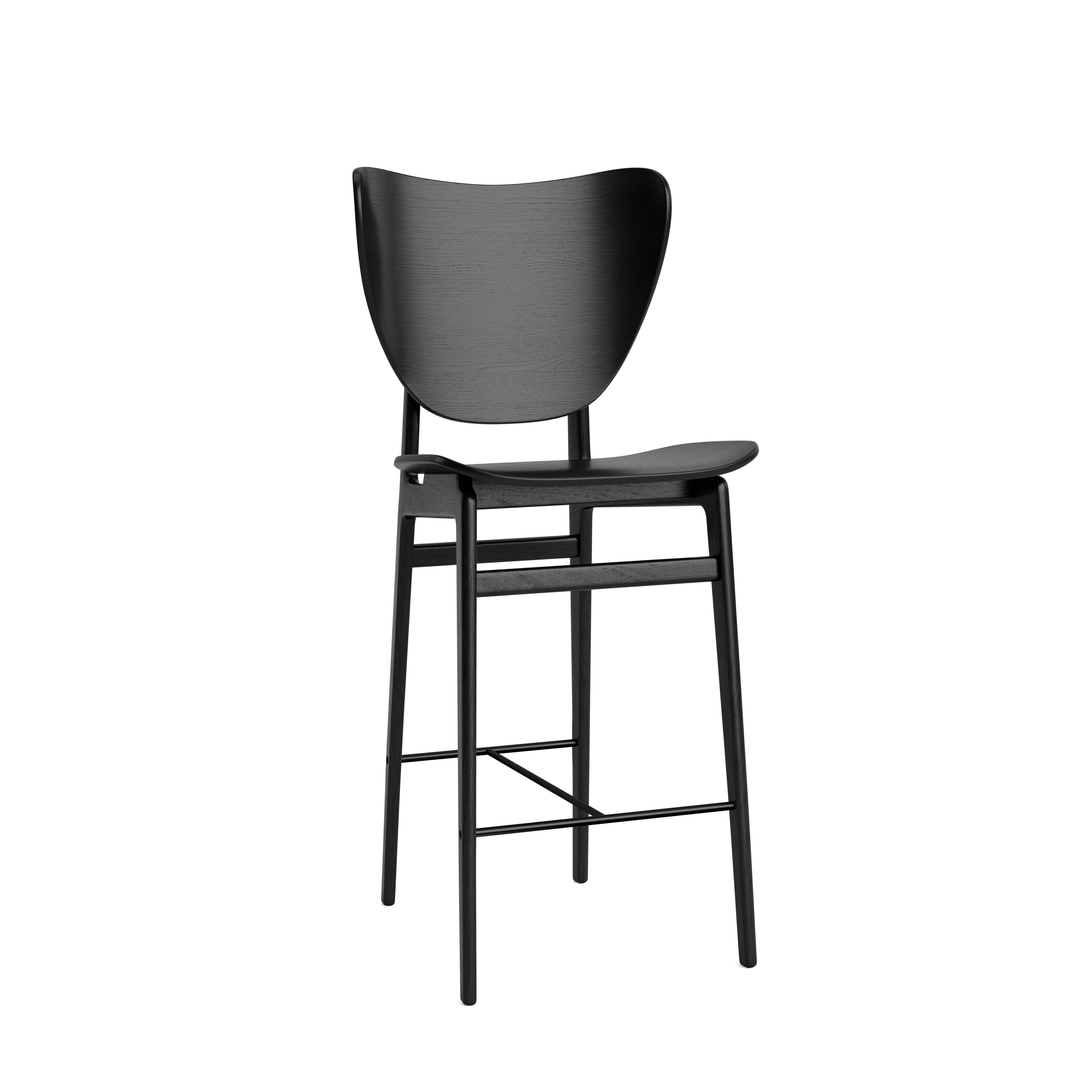 Contemporary 'Elelphant' Bar Chair by Norr11, Black Oak For Sale 3