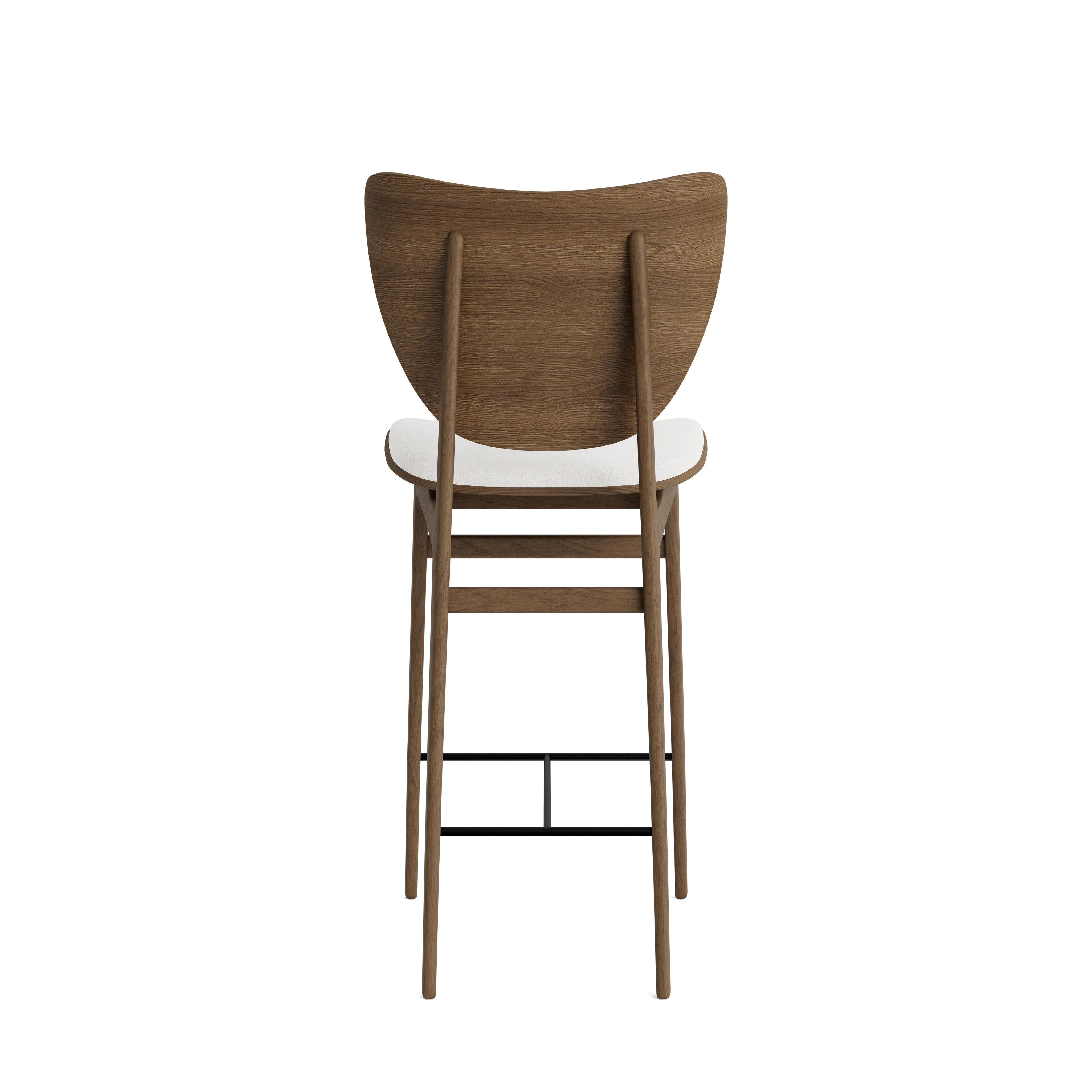 Contemporary 'Elephant' Bar Chair by Norr11, Dark Smoked Oak For Sale 6