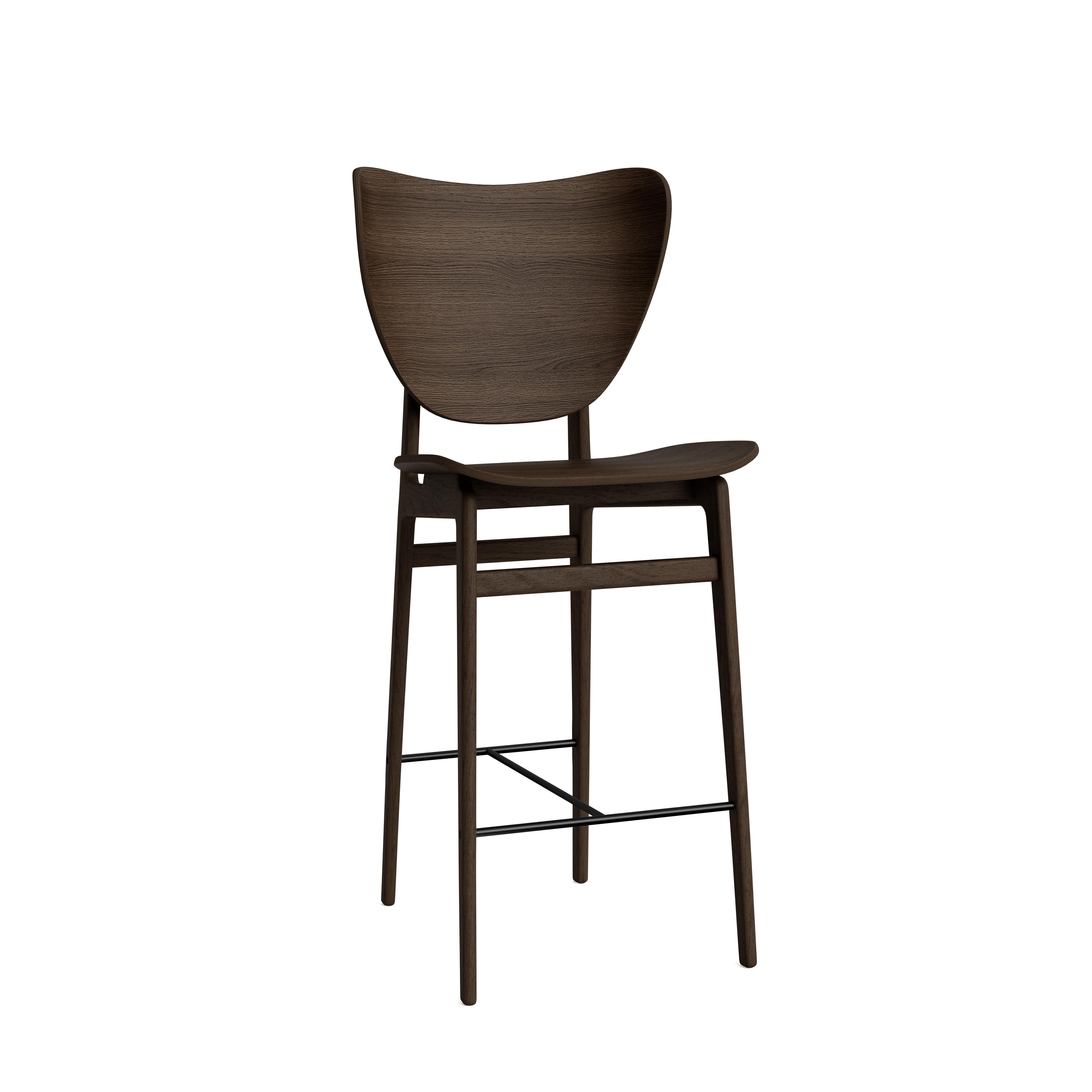 Contemporary 'Elephant' Bar Chair by Norr11, Dark Smoked Oak For Sale 4