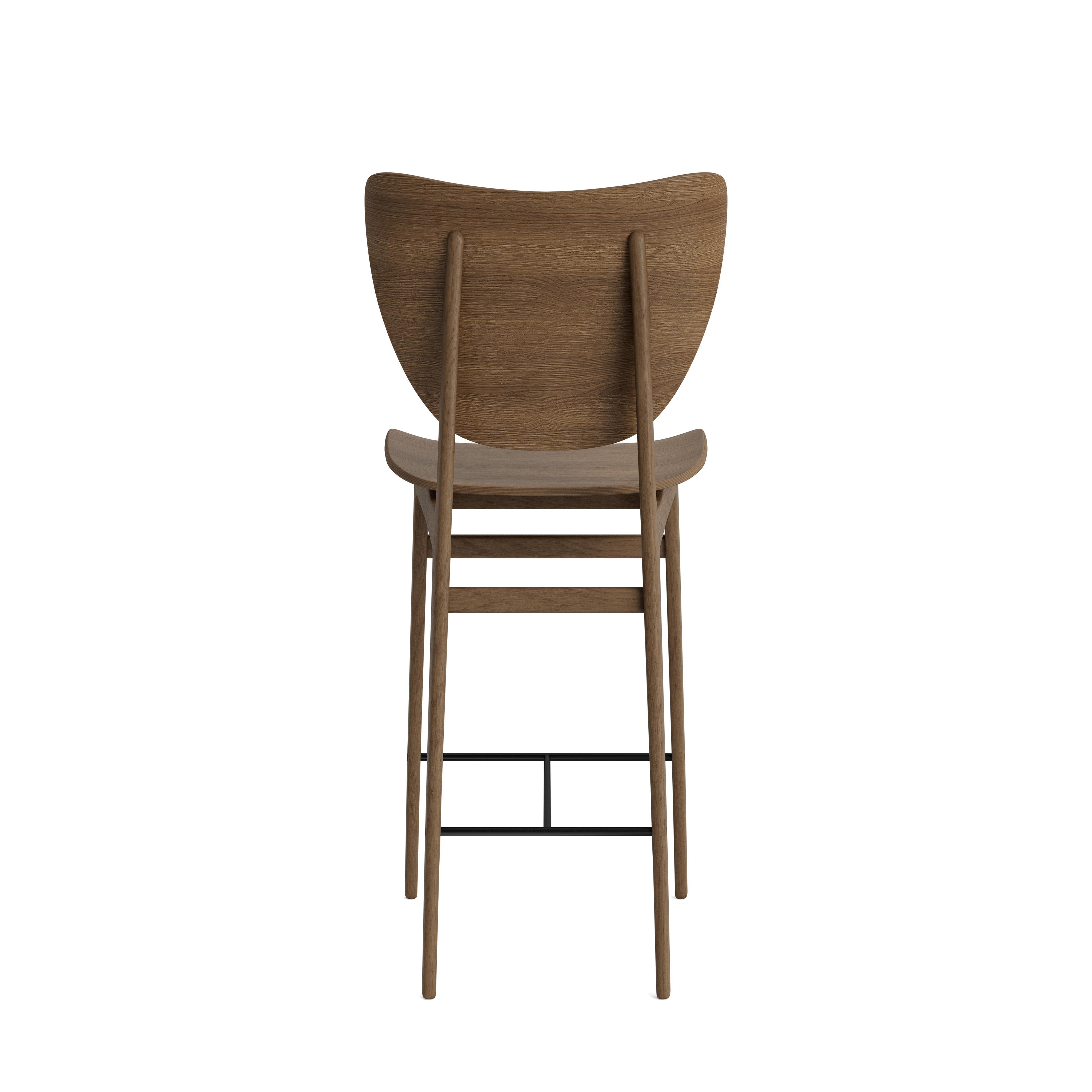Scandinavian Modern Contemporary 'Elephant' Bar Chair by Norr11, Light Smoked Oak For Sale