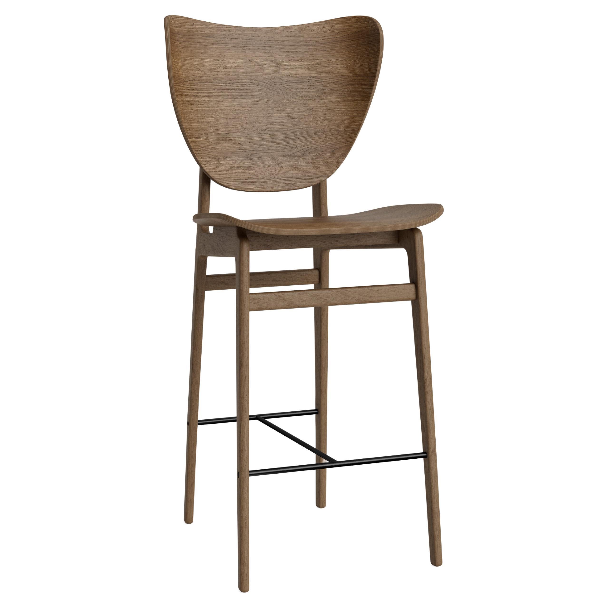 Contemporary 'Elephant' Bar Chair by Norr11, Light Smoked Oak For Sale
