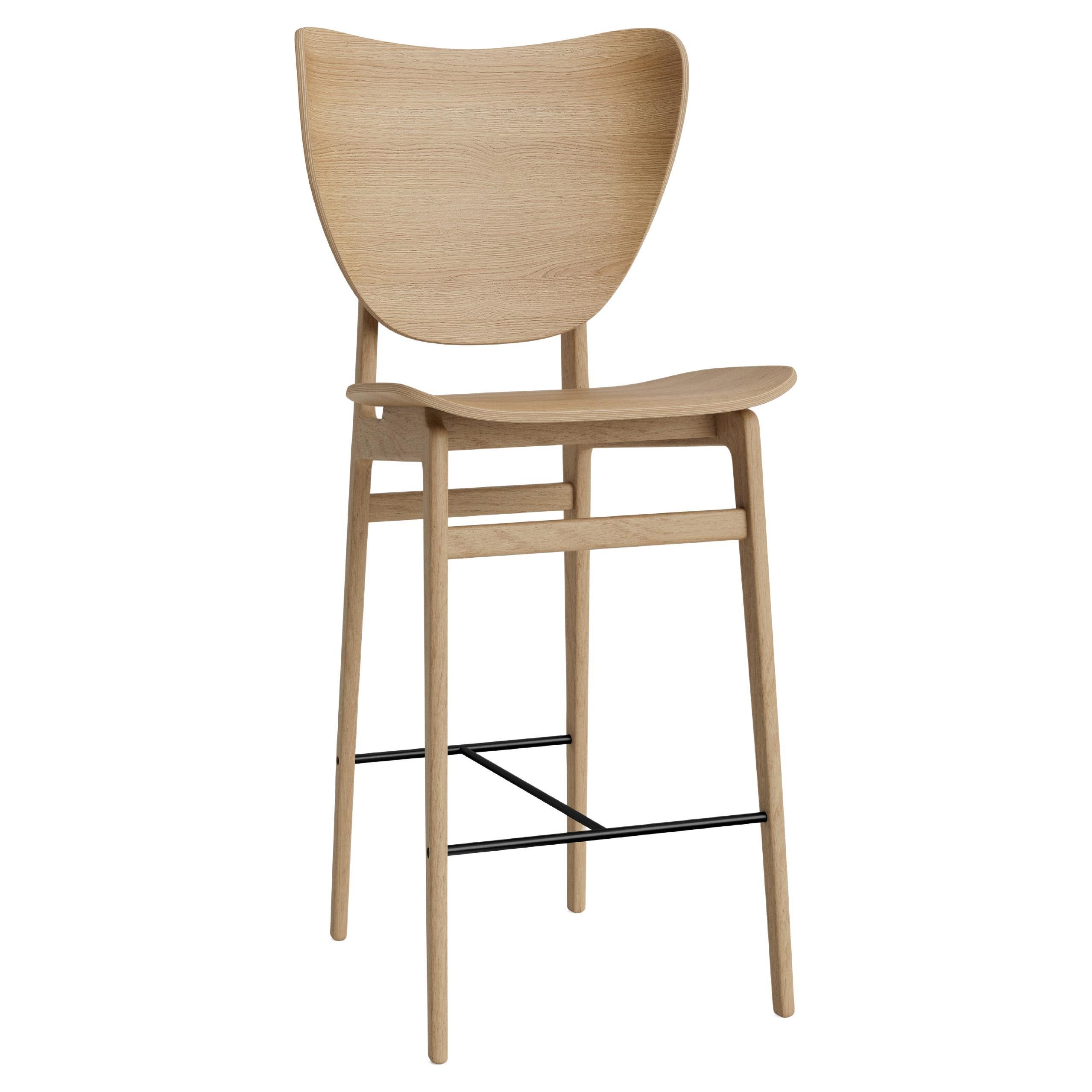 Contemporary 'Elephant' Bar Chair by Norr11, Natural Oak For Sale