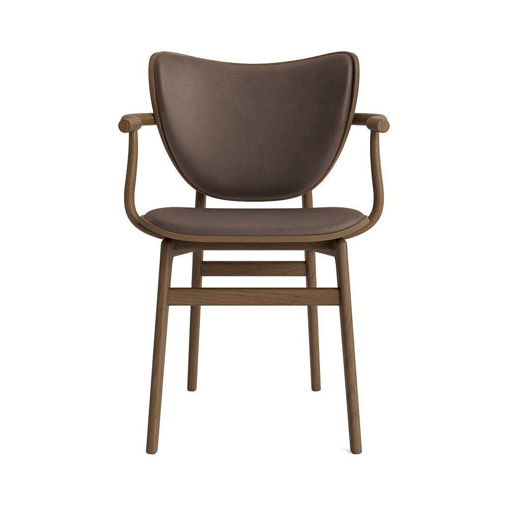Contemporary 'Elephant' Dining Chair by Norr11, Light Smoked Oak, Leather Brown For Sale 9