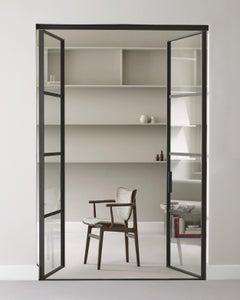 Contemporary 'Elephant' Dining Chair by Norr11, Light Smoked Oak, Leather Brown