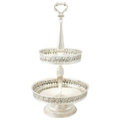 Contemporary Elizabeth II Sterling Silver Cake Stand or Centerpiece