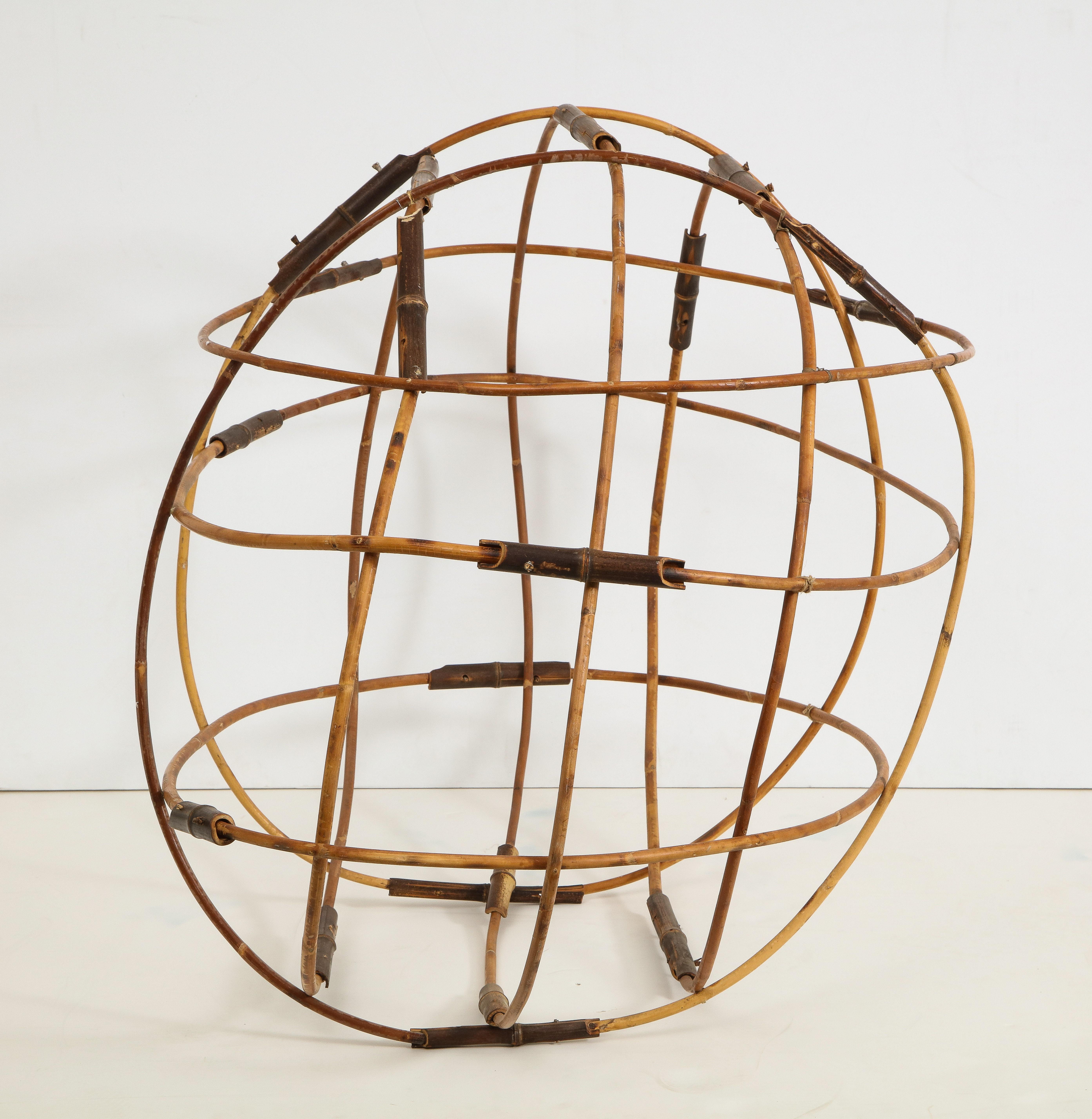 Contemporary Elliptical Bamboo Sculpture In Good Condition For Sale In Chicago, IL