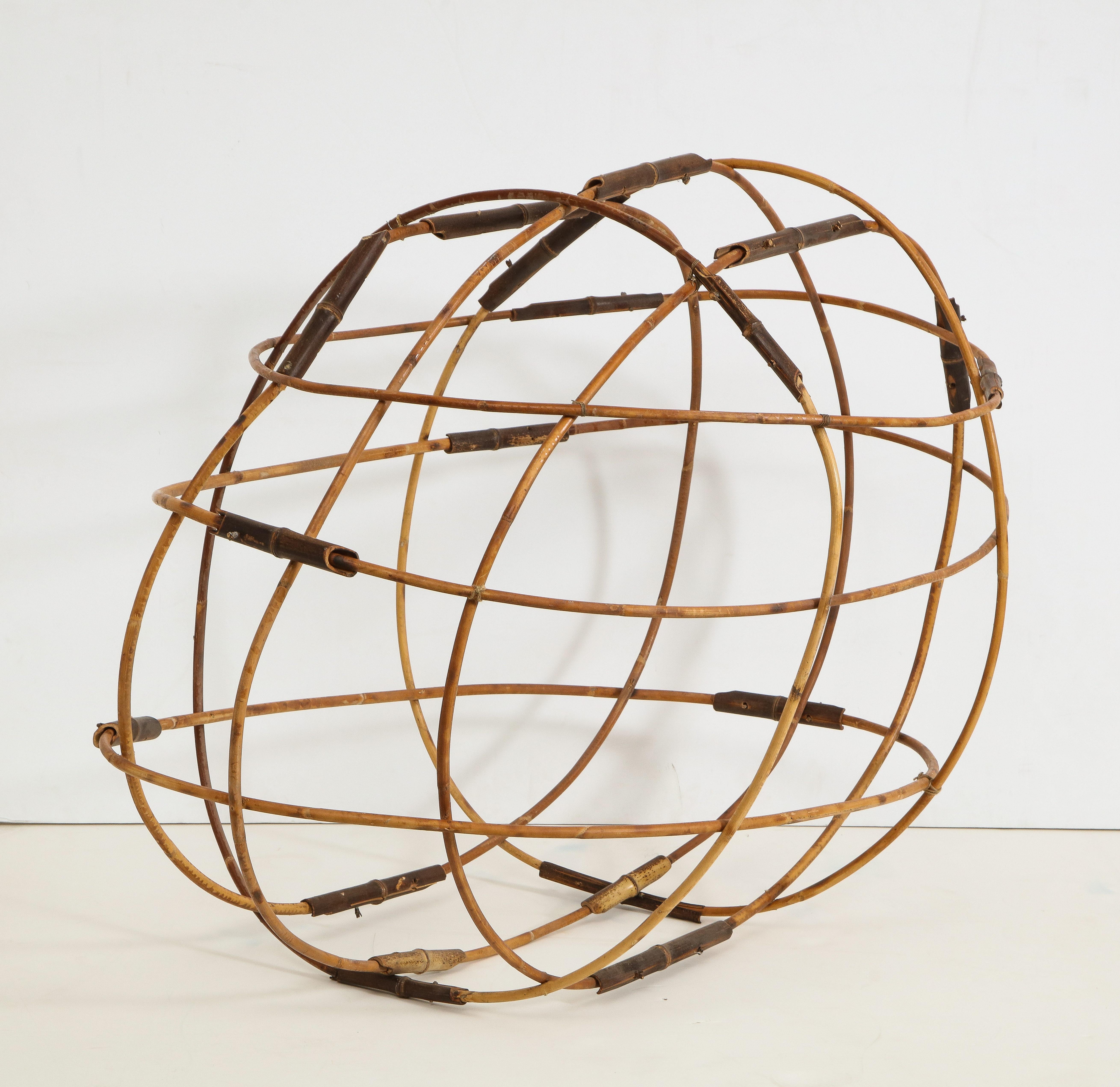 20th Century Contemporary Elliptical Bamboo Sculpture For Sale