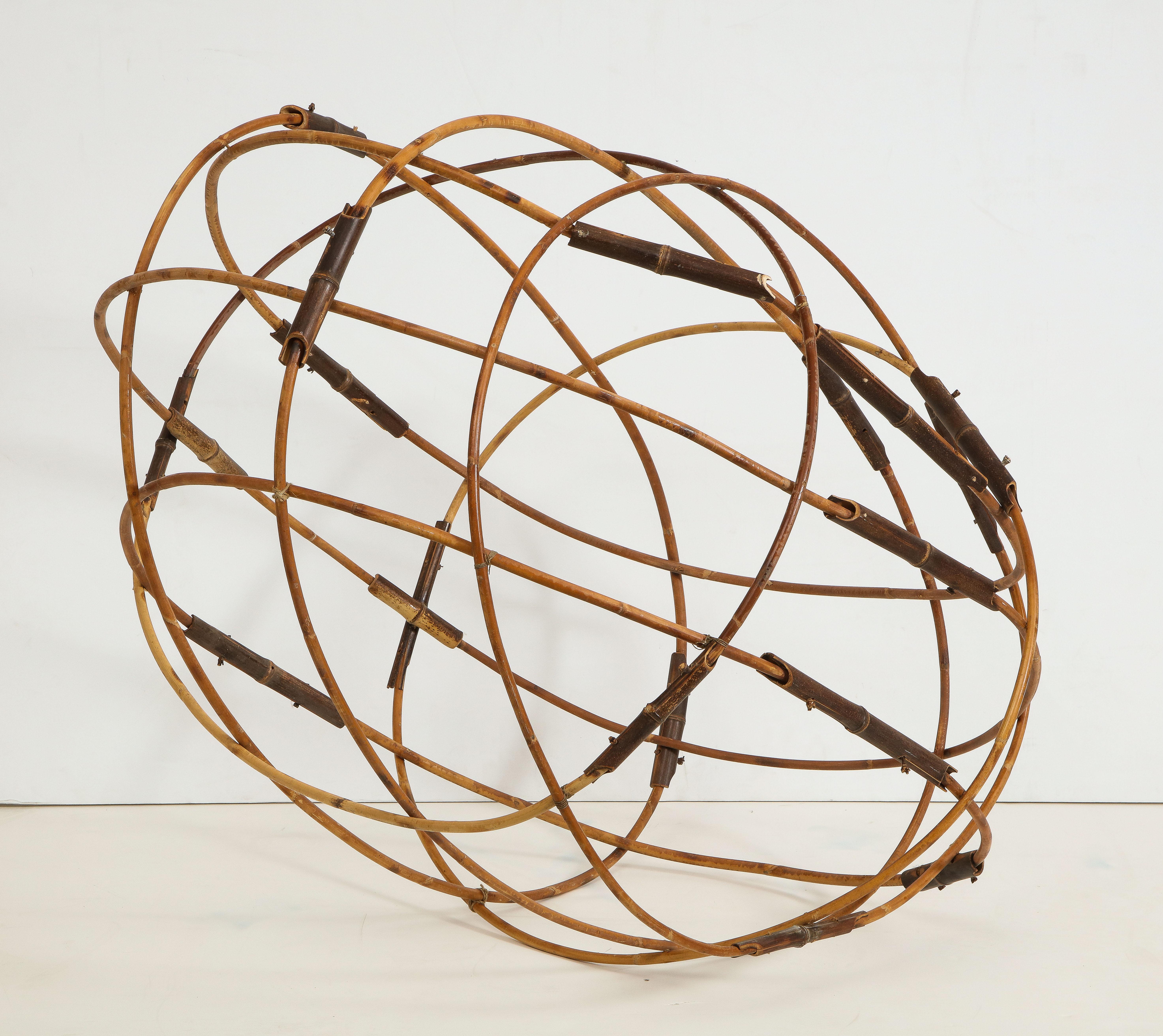 Contemporary Elliptical Bamboo Sculpture For Sale 4