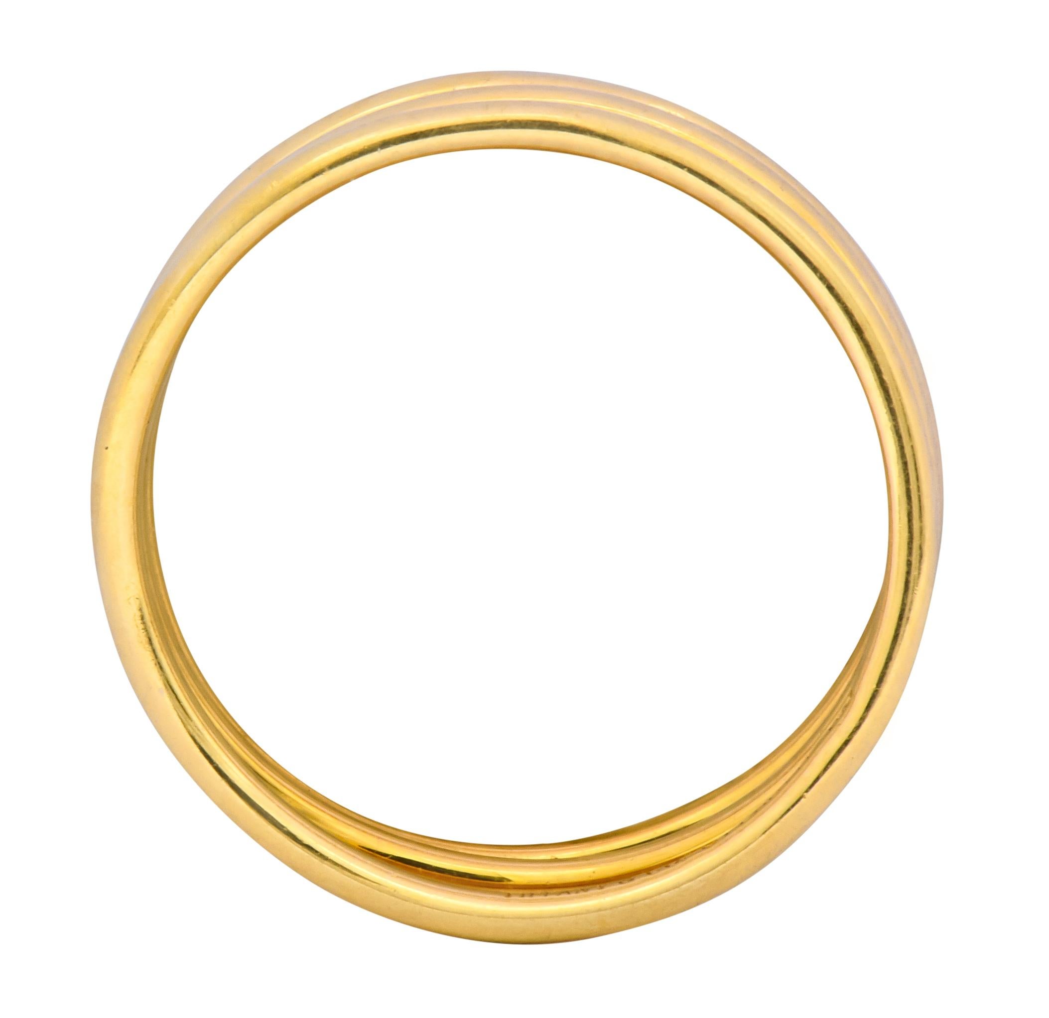 Contemporary Elsa Peretti Tiffany & Co. 18 Karat Gold Wave Band Ring 2