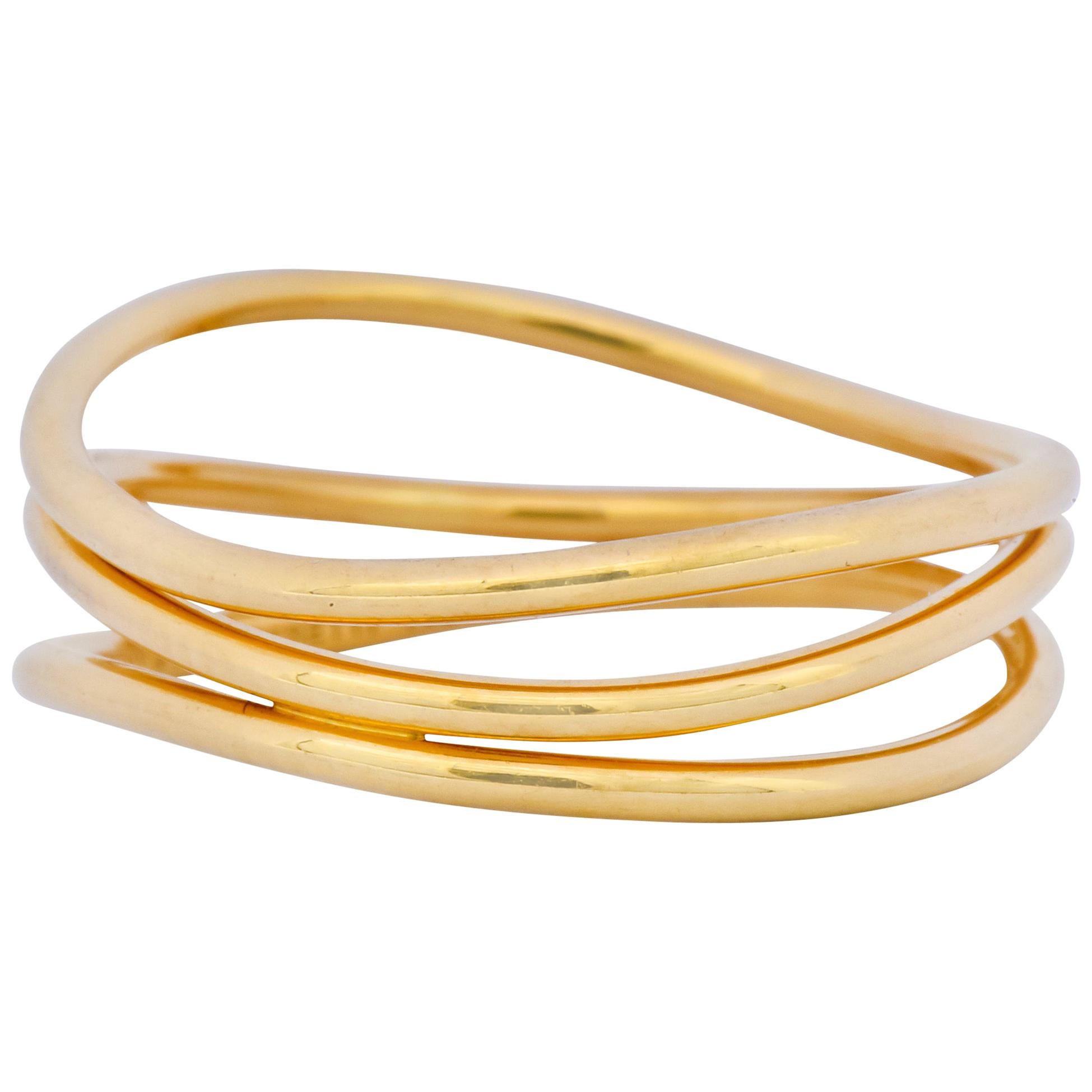 Contemporary Elsa Peretti Tiffany & Co. 18 Karat Gold Wave Band Ring