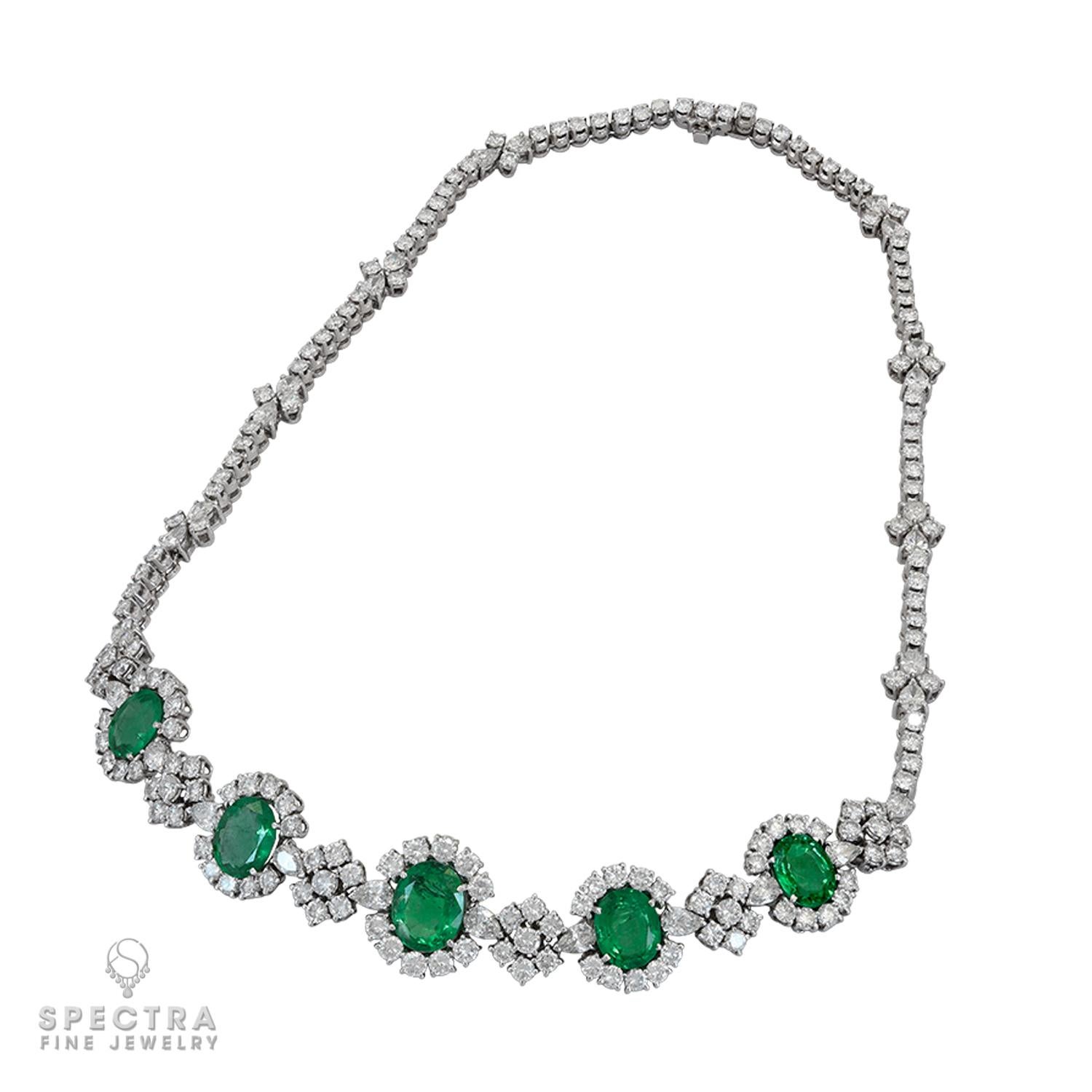 Contemporary Emerald Diamond Floret Halsband Collier im Zustand „Neu“ im Angebot in New York, NY