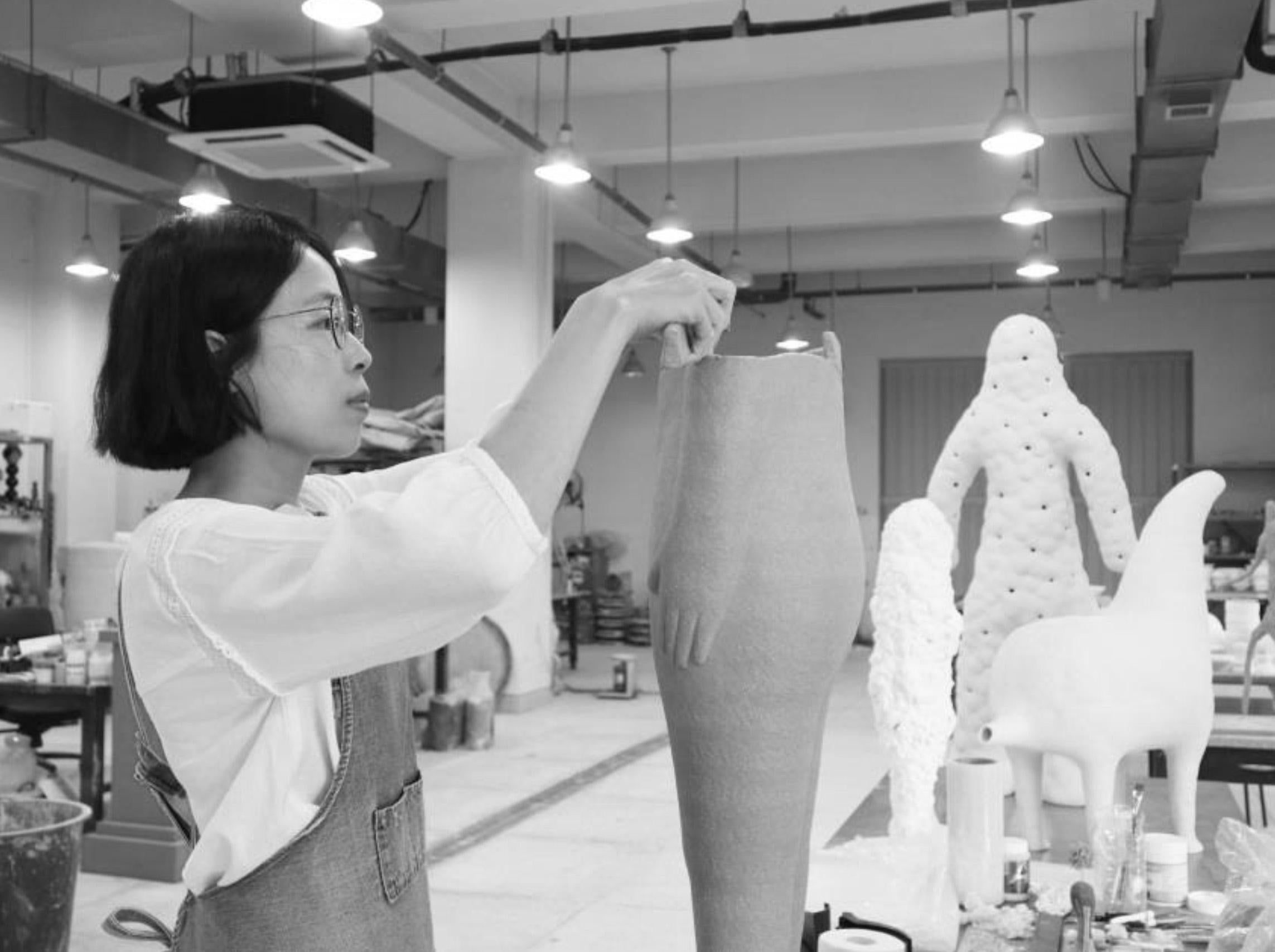 Asiatique Contemporary Energy 0.2 sculpture en argile de Jung Jisook en vente