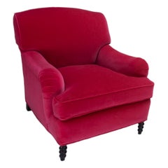 Contemporary English Rolled Arm Club Chair