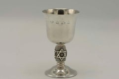 Gobelet Kiddush anglais en argent sterling du 20ème siècle