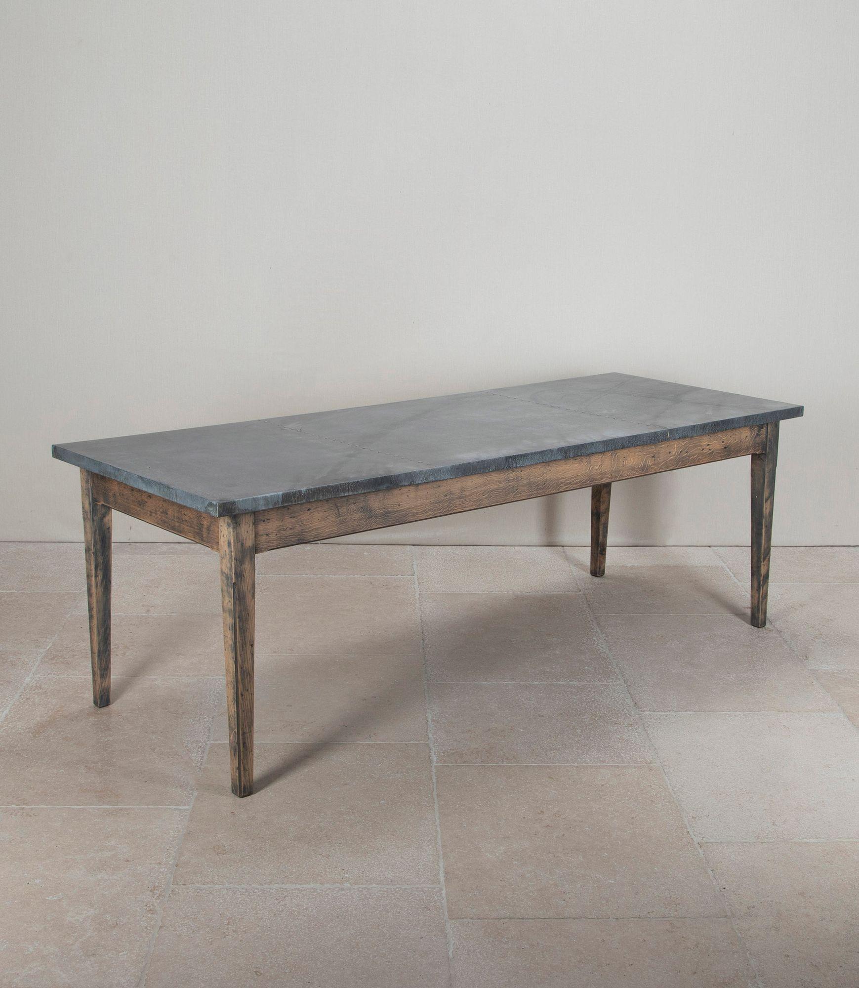 Contemporary English Zinc Top Table For Sale at 1stDibs