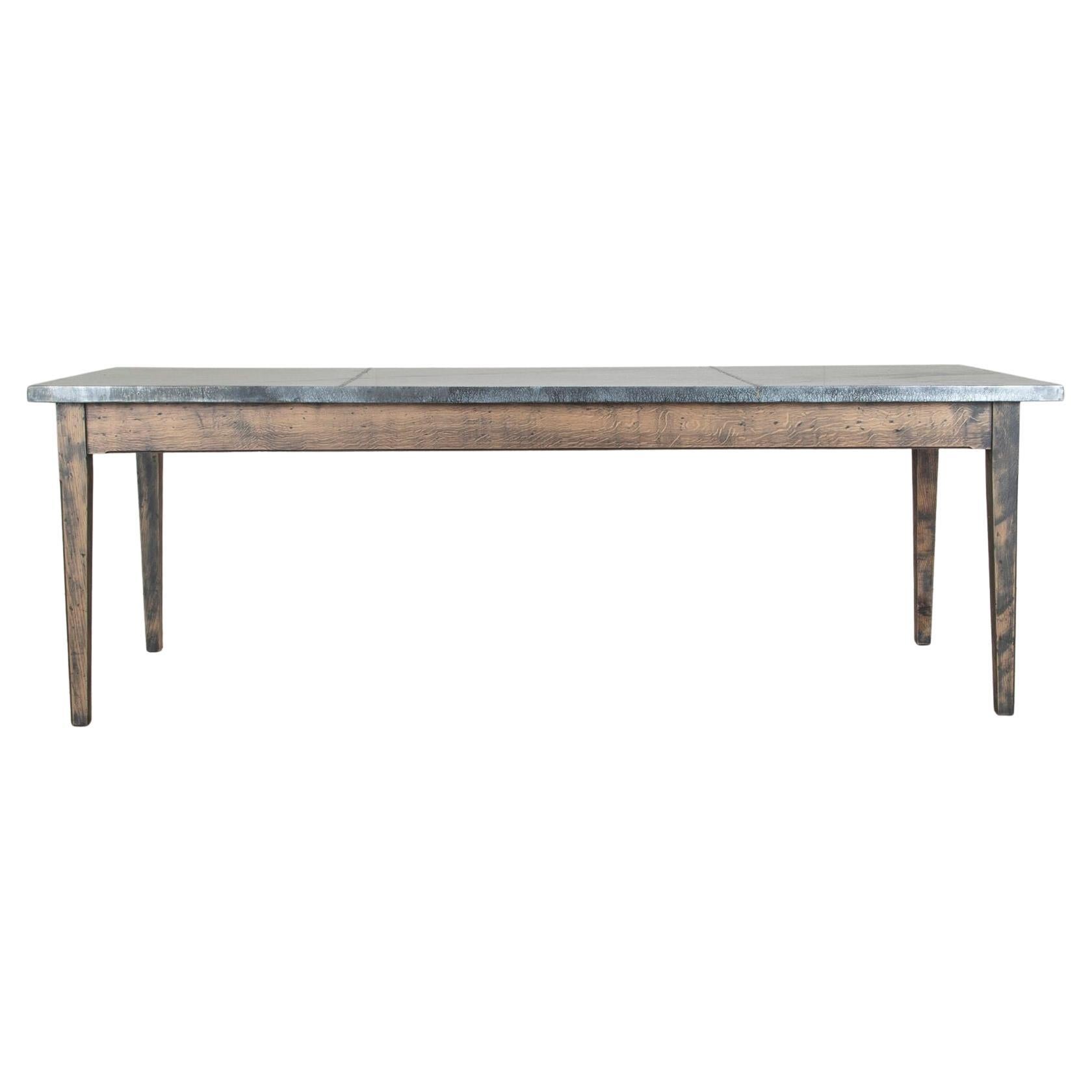 Contemporary English Zinc Top Table