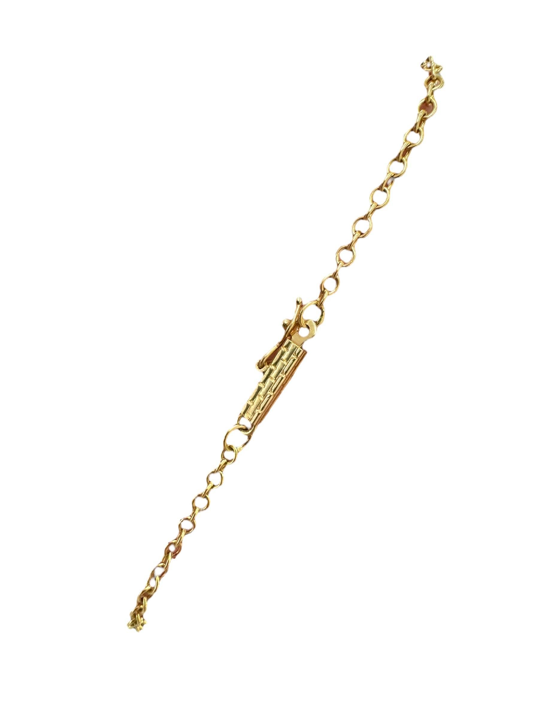 Contemporary Estate 14K Yellow Gold Feather Necklace 24 Inches 1
