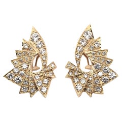 Boucles d'oreilles Contemporary Estate 3 Carat DTW Diamond