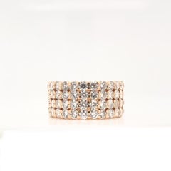 Contemporary Estate 5 Carat DTW Diamond and Rose Gold Band