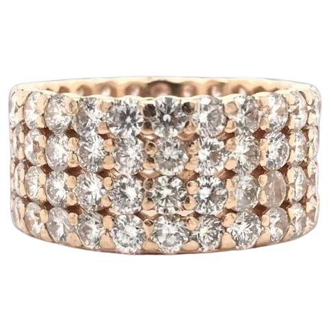 Contemporary Estate 5 Carat DTW Diamond and Rose Gold Band