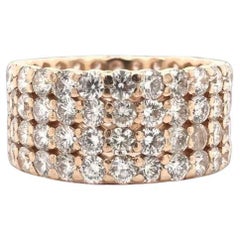 Contemporary Estate 5 Karat DTW Diamant und Rose Gold Band