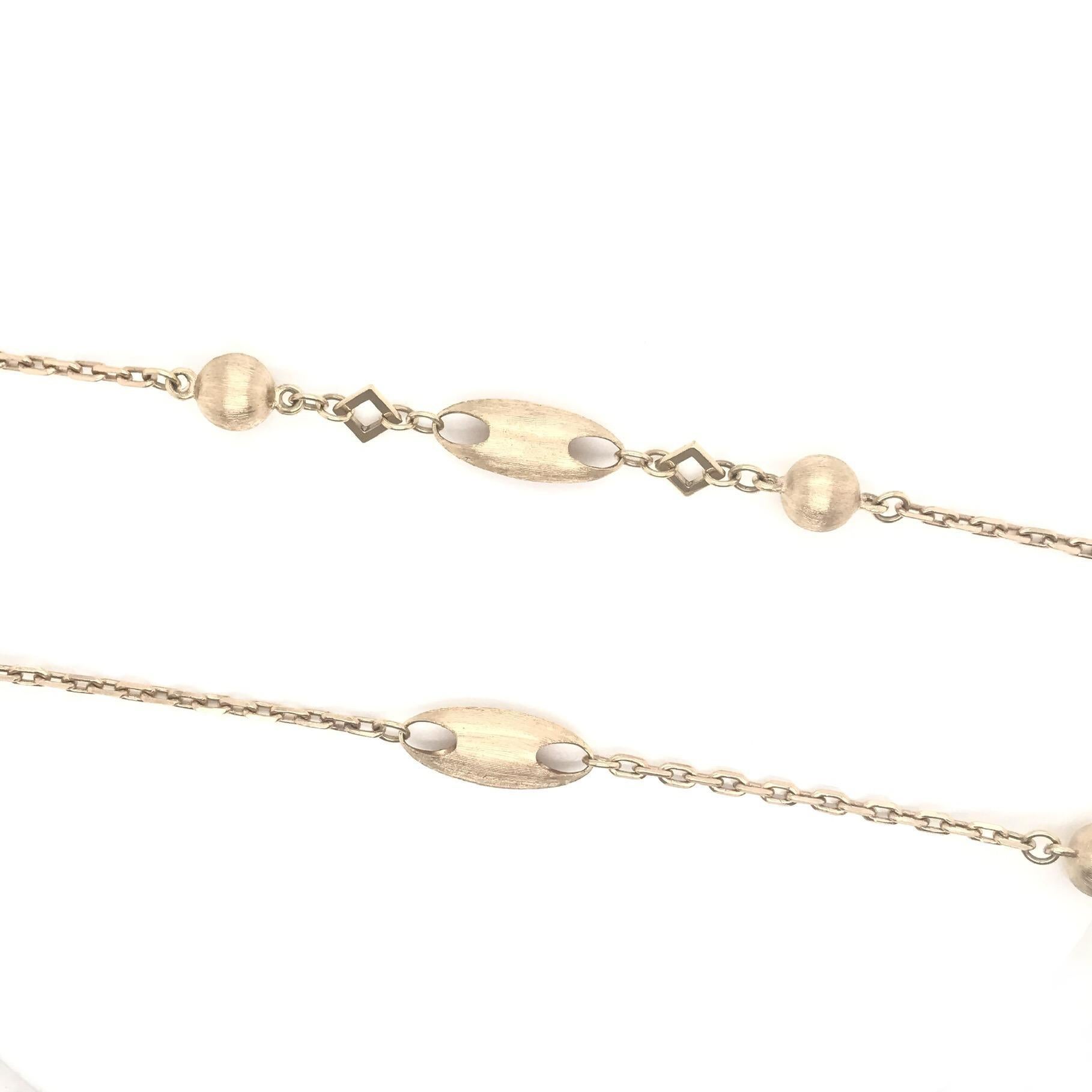 Contemporary Estate Italian 27 Inch Gold Chain Necklace For Sale 1