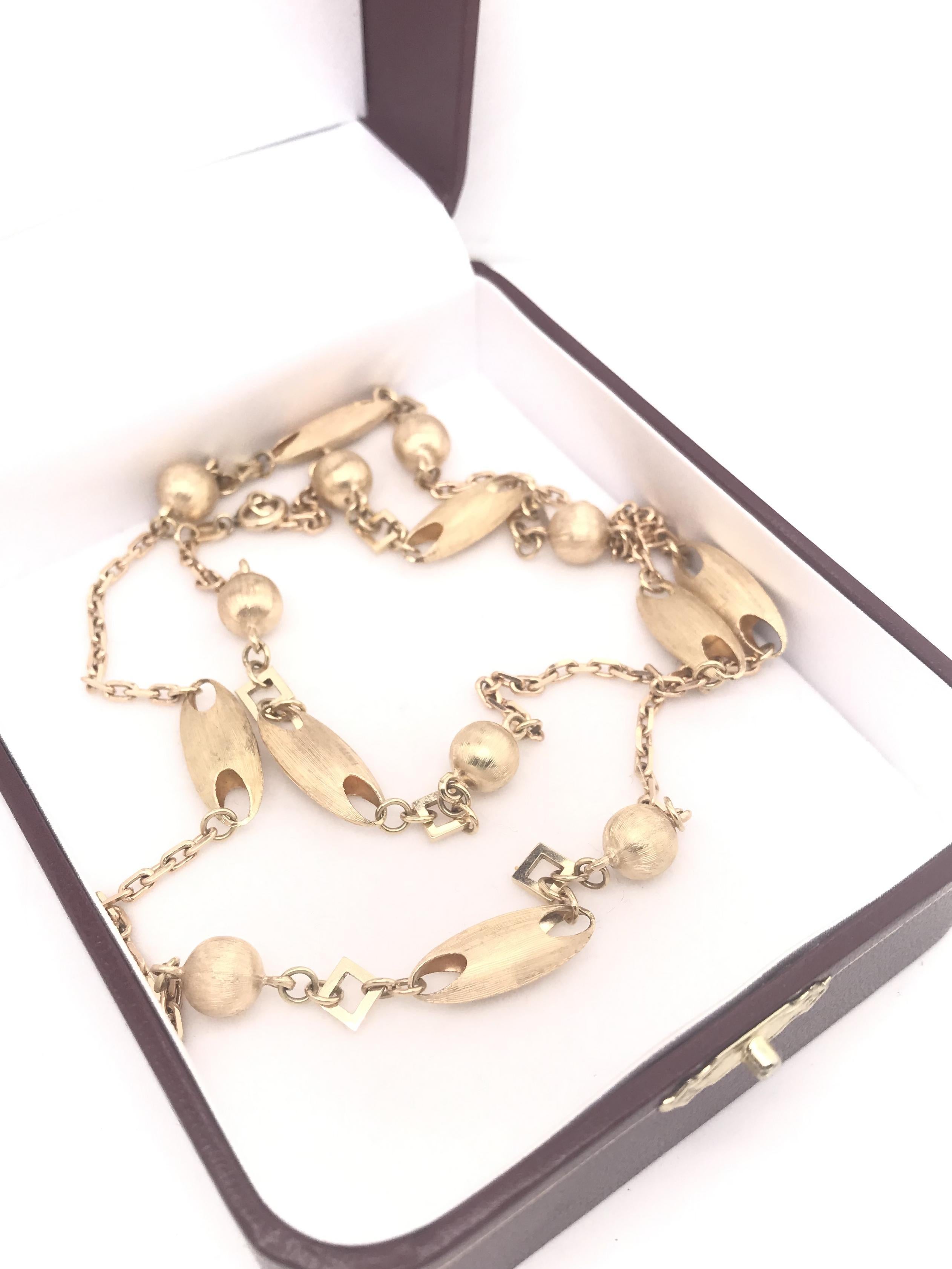 Contemporary Estate Italian 27 Inch Gold Chain Necklace For Sale 2