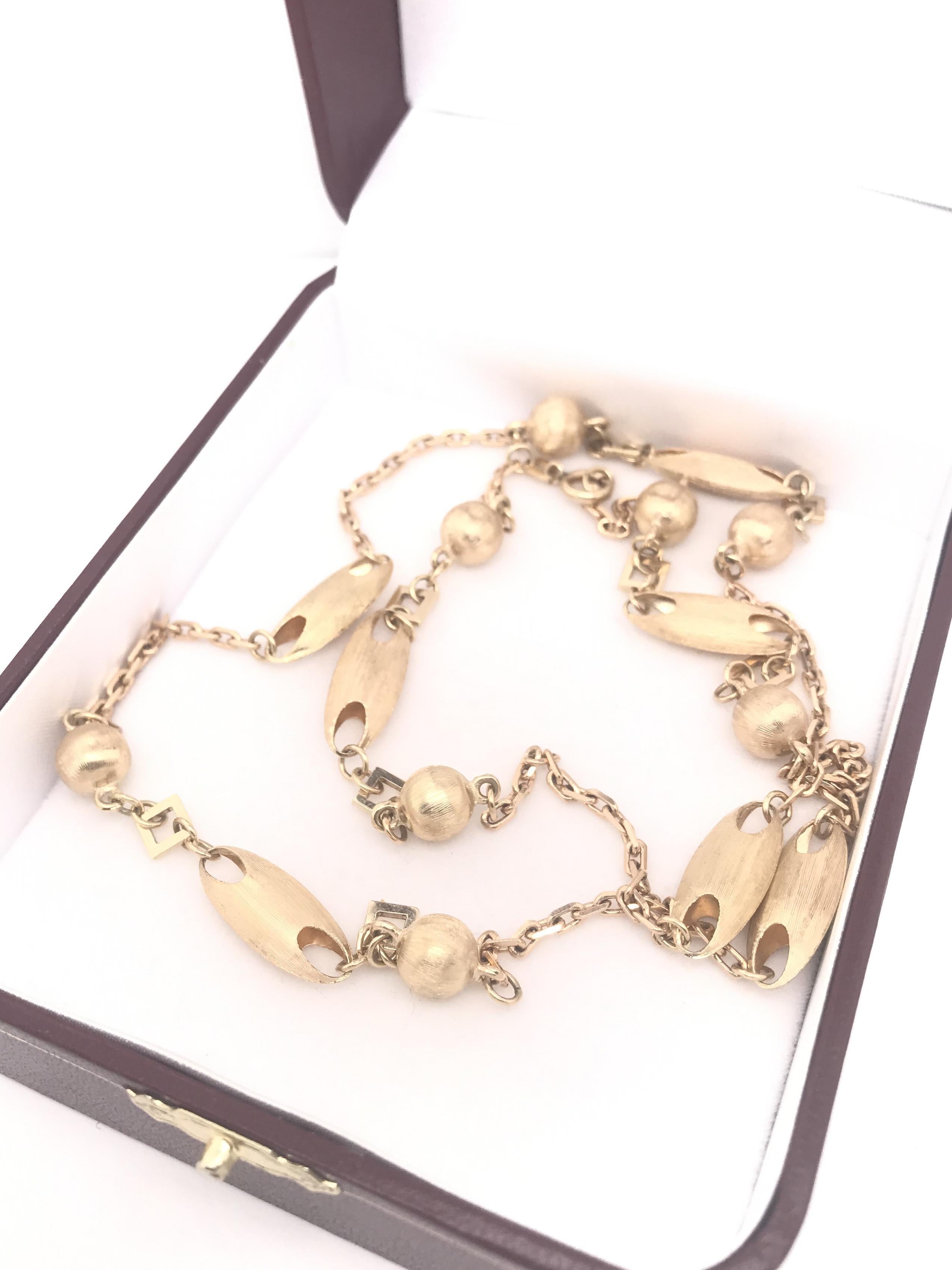 Contemporary Estate Italian 27 Inch Gold Chain Necklace 3