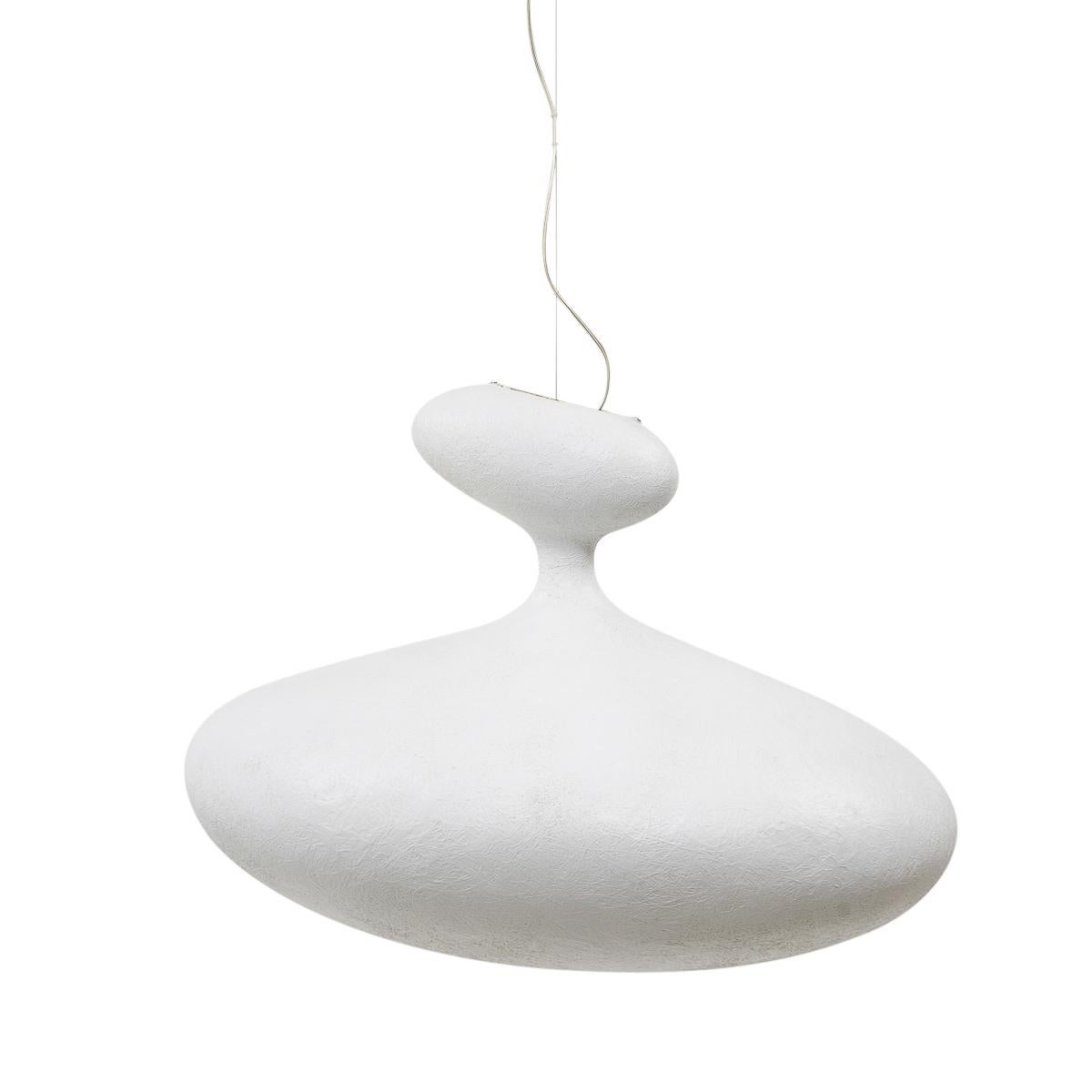 The E.T.A. Sat ceiling lamp is a design by Guglielmo Berchicci for Kundalini, Italy.

The soft curved E.T.A. lamp is a direct center of attention in any space, whether it’s turned on or off. Provides a soft, even glow in all directions. For larger