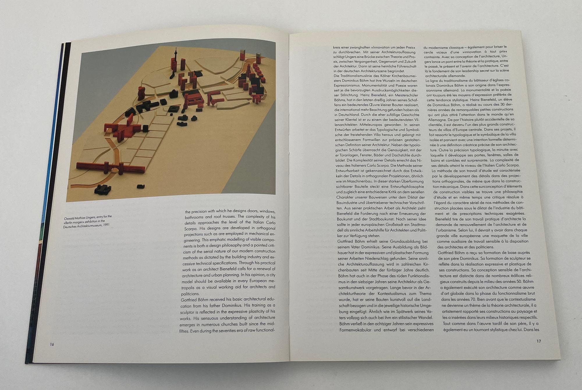 Contemporary European Architects Paperback by Wolfgang Amsoneit 1st Ed. 1994 In Good Condition For Sale In North Hollywood, CA