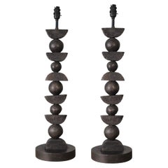 Lampe de bureau européenne contemporaine à silhouette en bronze de Margit Wittig