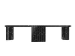 Contemporary European Caravel Low Coffee Table in Nero Marquina by Collector