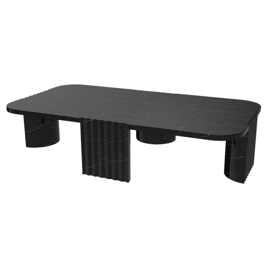 Contemporary European Caravel Low Coffee Table in Nero Marquina by Collector For Sale