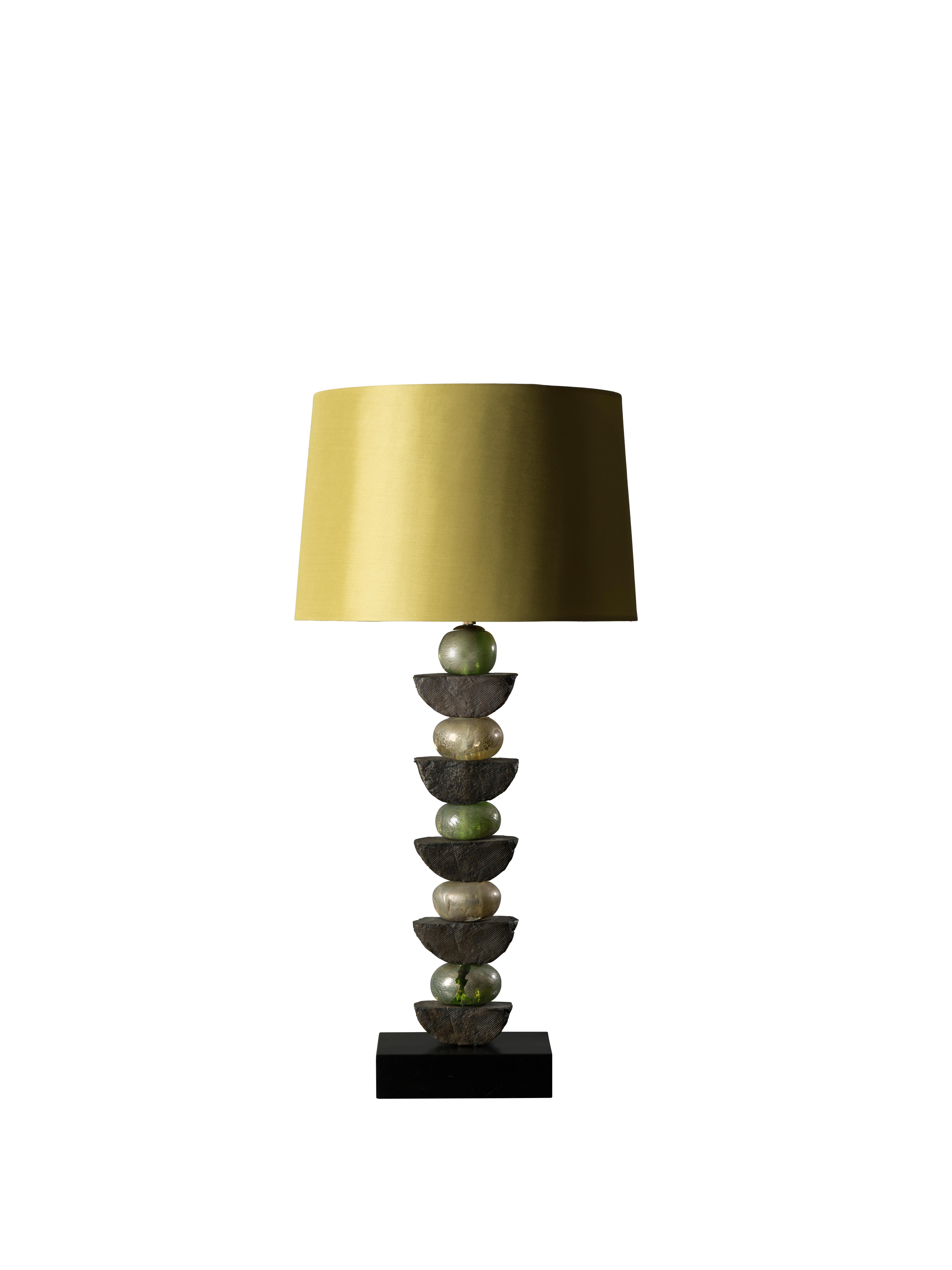 Contemporary European Green Glass Sculptural Table Lamp by Margit Wittig In New Condition In  London, GB